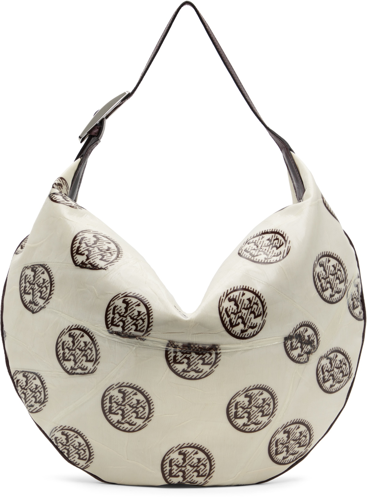 【関税込み】Tory Burch ベージュ Balloon エナメル バッグ Tory Burch Balloon Patent Leather Shoulder Bag | Saks Fifth