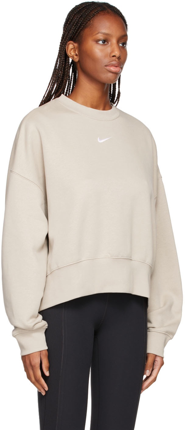 Nike Beige Oversized Sportswear Essential Sweatshirt Nike