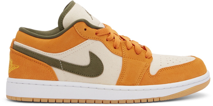 Photo: Nike Jordan Beige & Orange Air Jordan 1 Low SE Sneakers