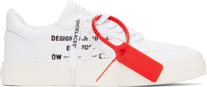 Photo: Off-White White New Low Vulcanized Animation Sneakers