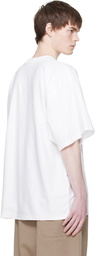 Hed Mayner White Embroidered-Logo T-shirt