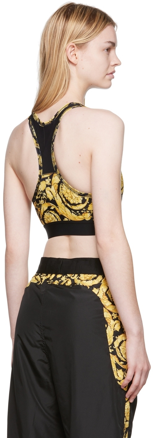 Barocco Medusa '95 Bralette Top Black,Print