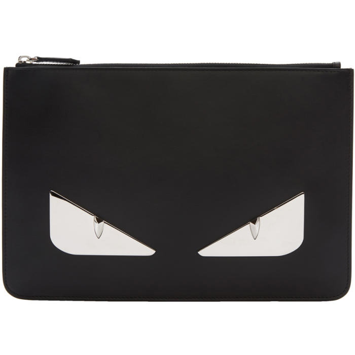 Photo: Fendi Black Metal Bag Bugs Pouch 