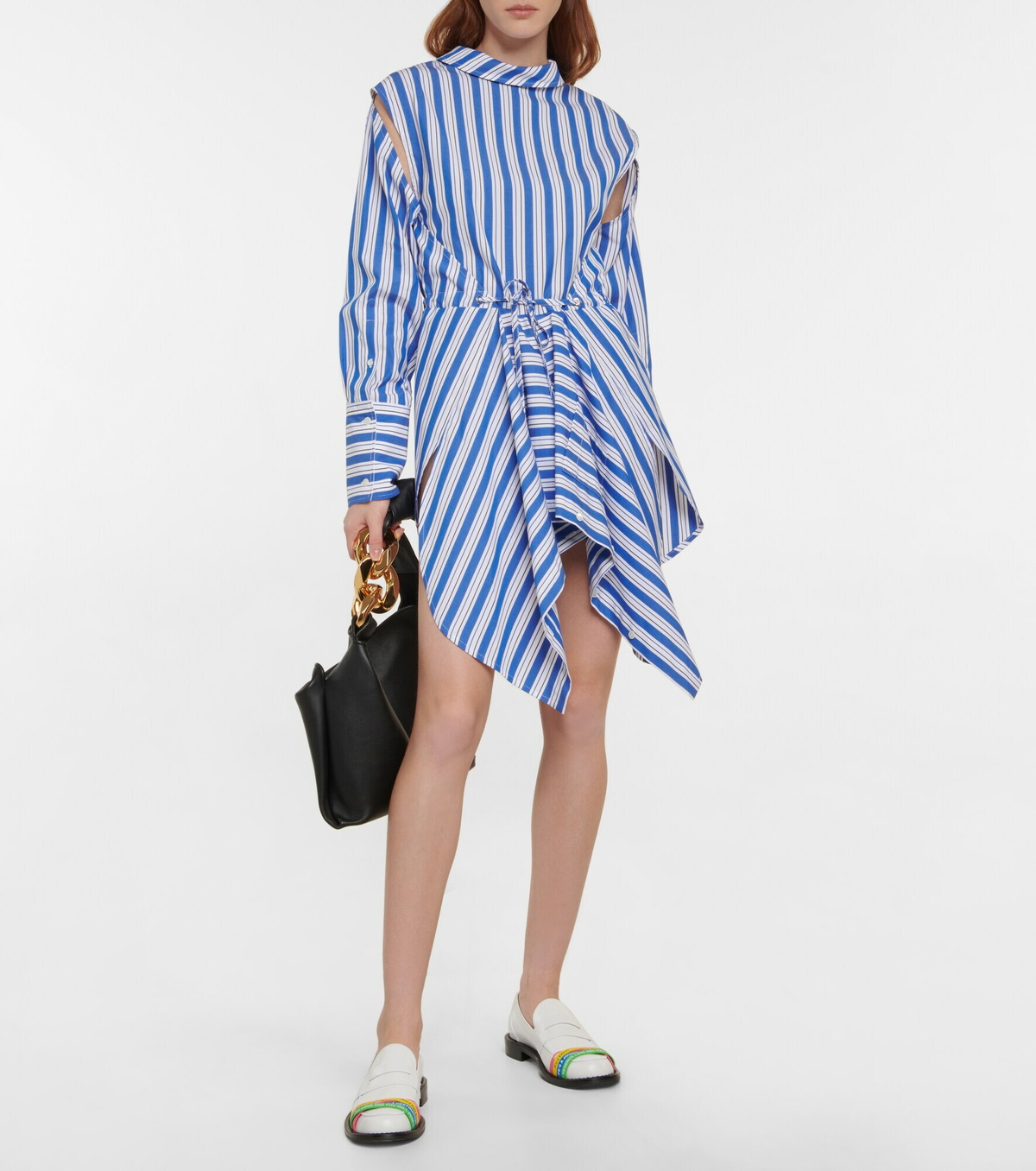 JW Anderson - Elastic-trimmed leather loafers JW Anderson