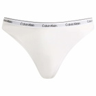 Calvin Klein Women's Icon Thong - 3 Pack in Black/White/Animal Mirror Oxford Tan