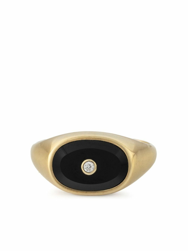 Photo: Pascale Monvoisin Gold Onyx And Diamond Ring