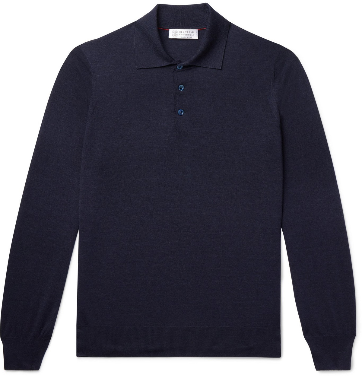 Brunello Cucinelli - Virgin Wool and Cashmere-Blend Polo Shirt - Blue ...