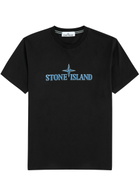 Stone Island Logo-print Cotton T-shirt Black