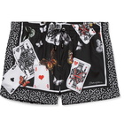 Dolce & Gabbana - Slim-Fit Short-Length Printed Shell Swim Shorts - Men - Black