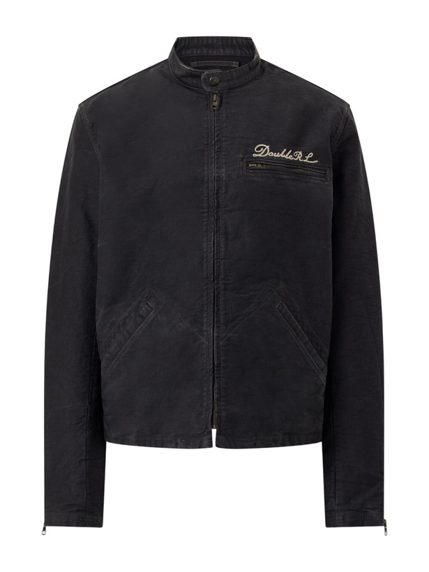Photo: RRL - Logo-Embroidered Cotton Bomber Jacket - Black