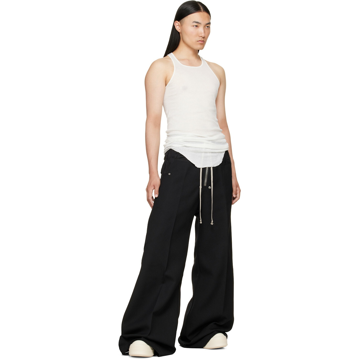 Rick Owens Off-White Tower Basic Rib Tank Top