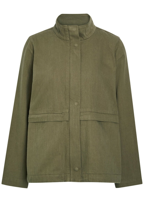 Photo: Eileen Fisher Cotton and Linen-blend Jacket Olive