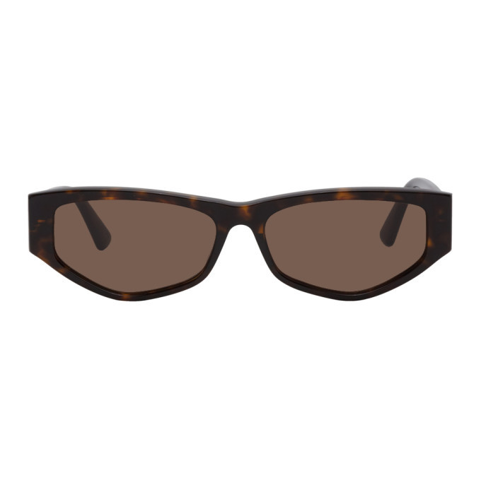 McQ by Alexander McQueen Brown Tortoiseshell Sunglasses MCQ Tortoiseshell Geometric Sunglasses McQ Alexander McQueen main image 3