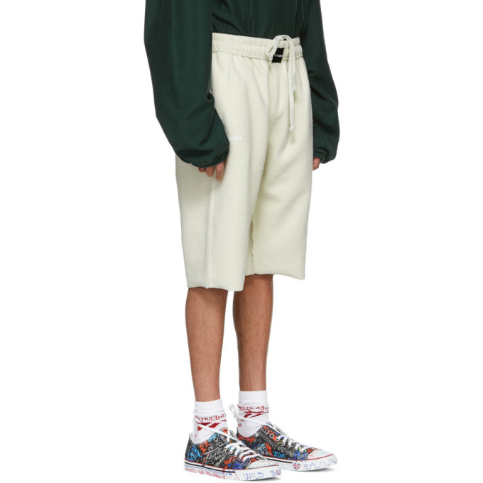 Vetements White Oversized Inside-Out Sweat Shorts Vetements