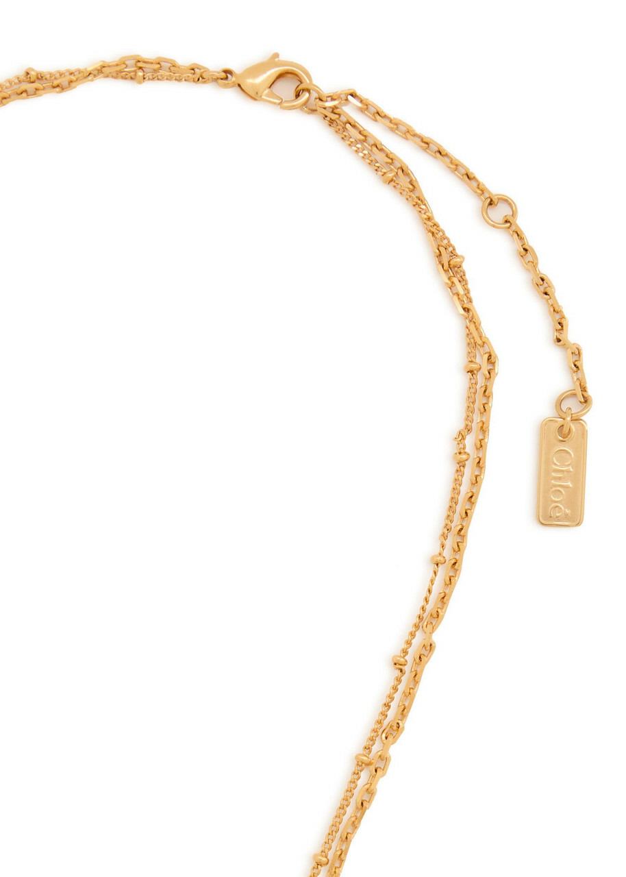 Chloe The Chloé Mirror Shell Pendant Necklace - Gold - One Size