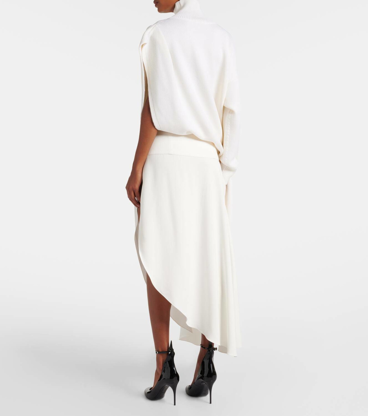 Alaïa Asymmetric midi skirt ALAÏA