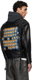 doublet Black ITA Riders Leather Jacket