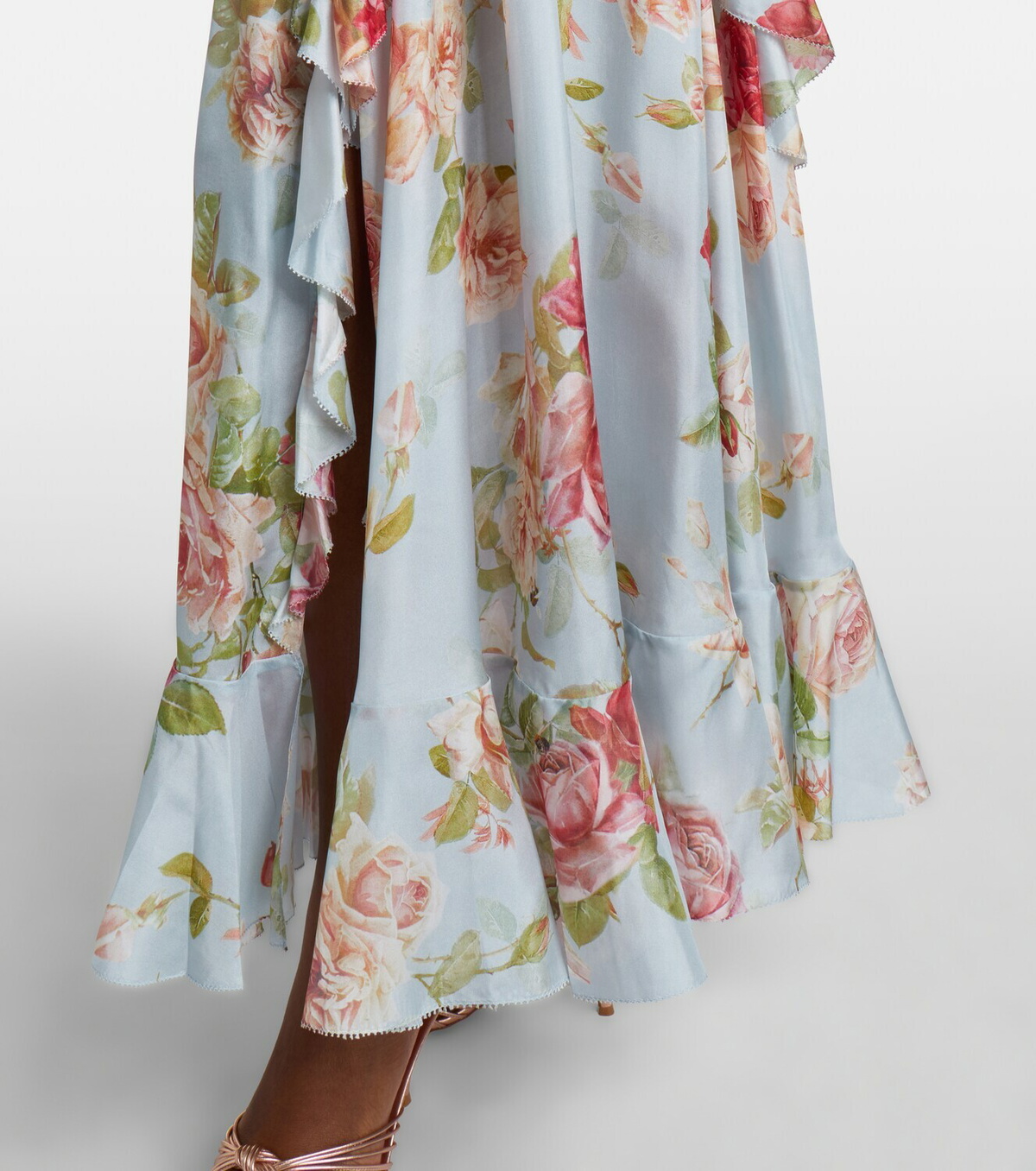 Zimmermann Roselight floral ruffled silk maxi dress