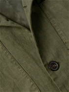 Officine Générale - Harrison Garment-Dyed Lyocell, Linen and Cotton-Blend Overshirt - Green
