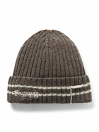 mfpen - Court Striped Ribbed Recycled-Wool Beanie