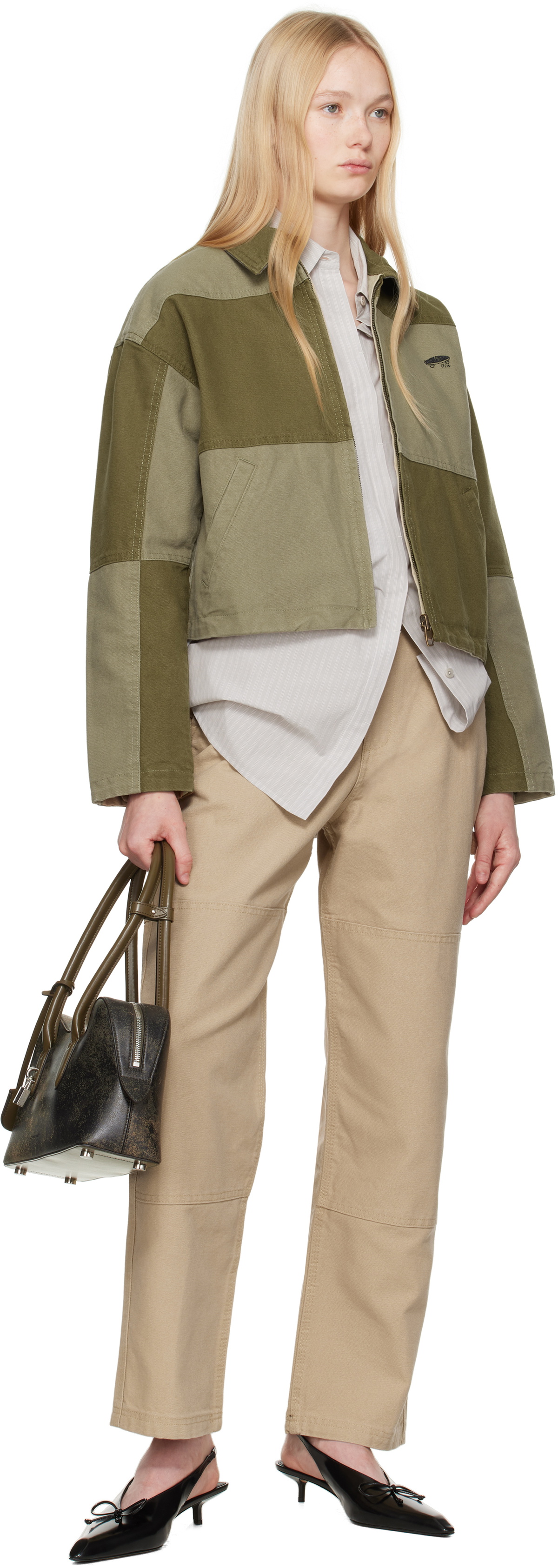 HommeGirls Beige OTW by Vans Edition Workwear Reversible Jacket