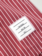 Thom Browne - Slim-Fit Short-Length Striped Swim Shorts - Burgundy