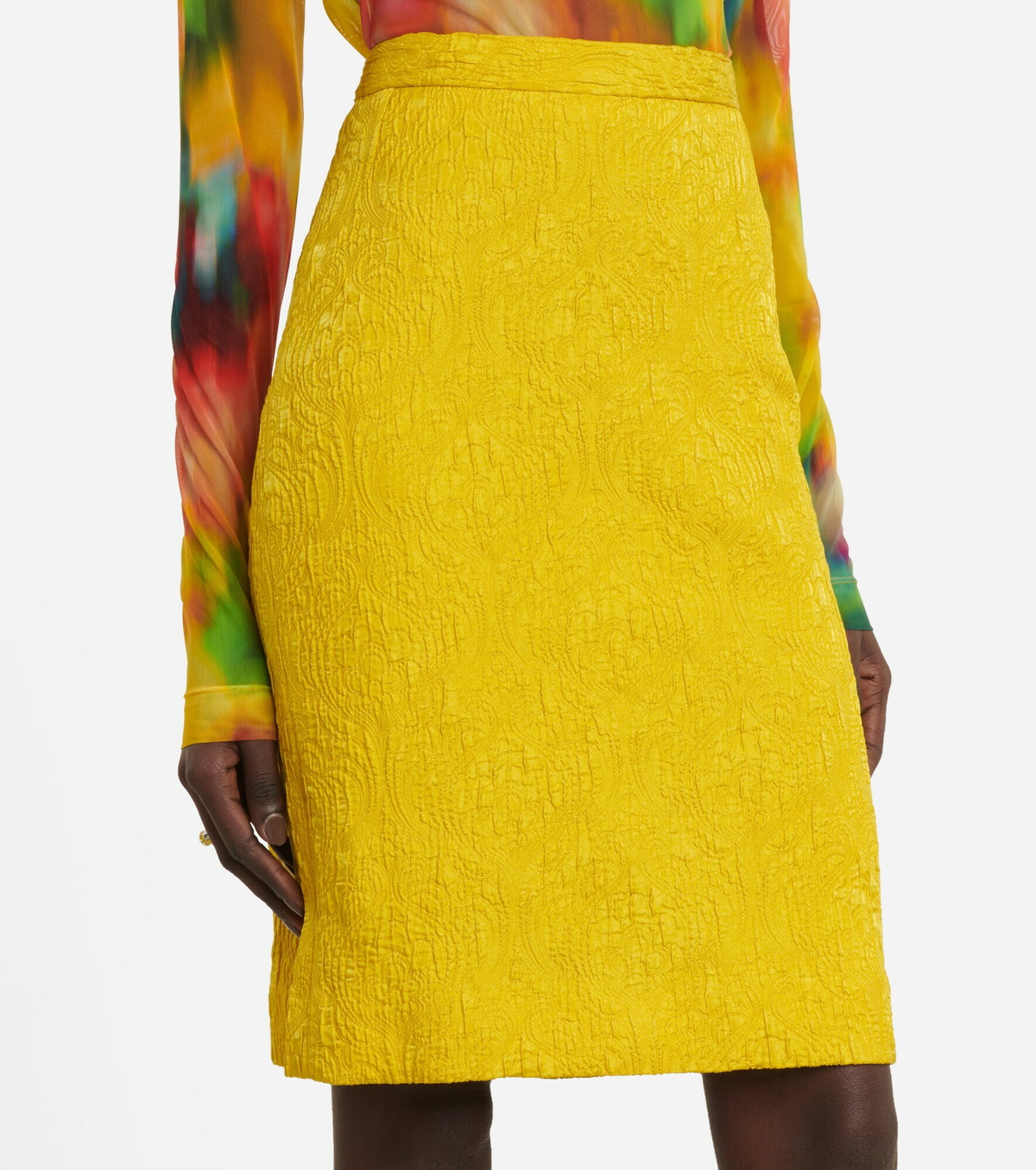 Dries Van Noten - Jacquard pencil skirt Dries Van Noten