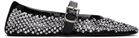 ALAÏA Black Crystal-Cut Ballerina Flats