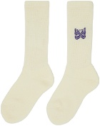 NEEDLES Off-White Pile Socks