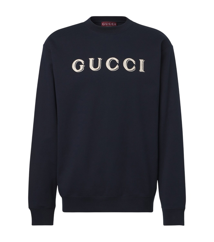 Photo: Gucci Logo cotton jersey sweatshirt