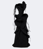 Maticevski Furiosa fringed appliqué gown