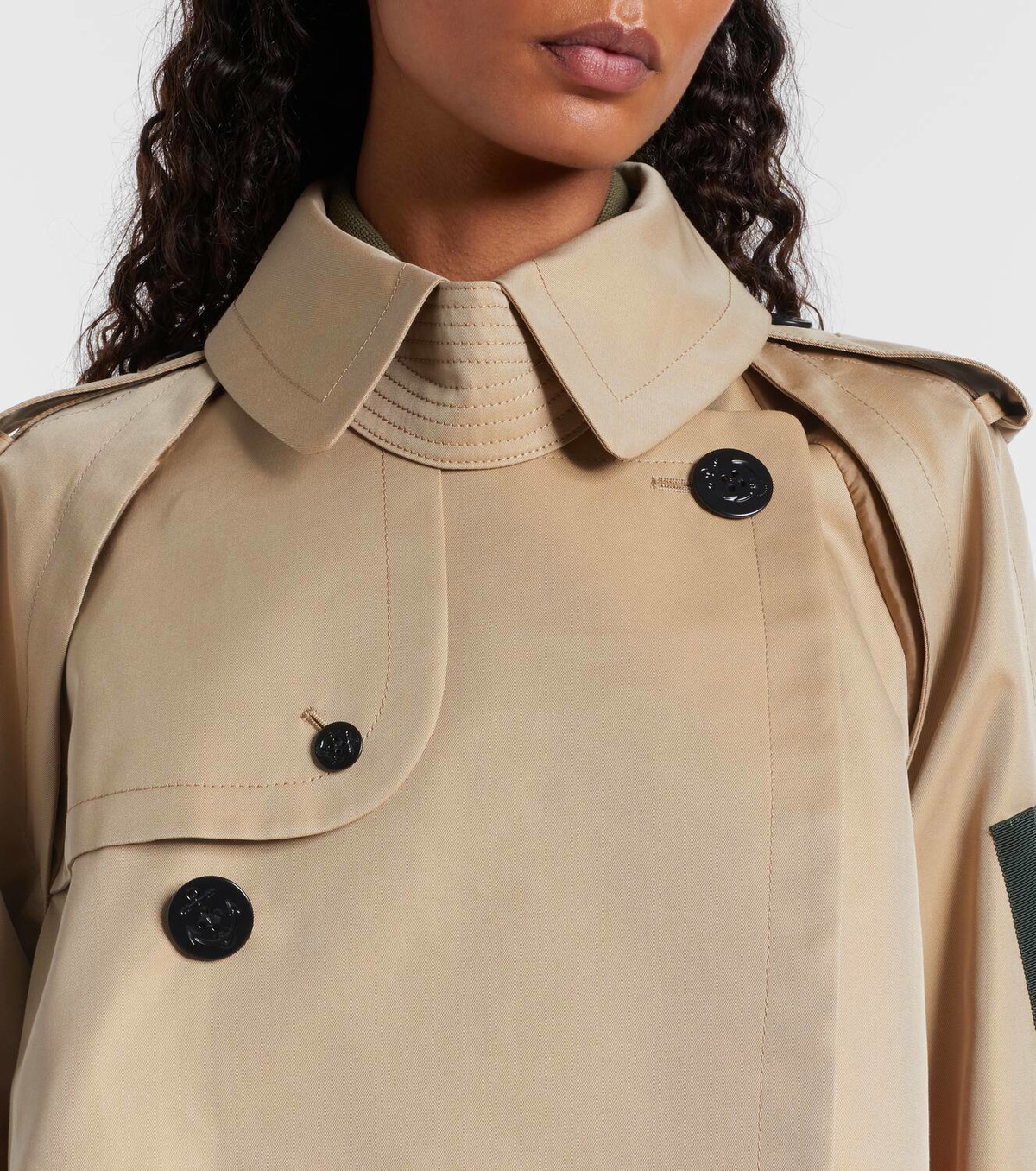 Sacai Cotton-blend gabardine and twill jacket Sacai