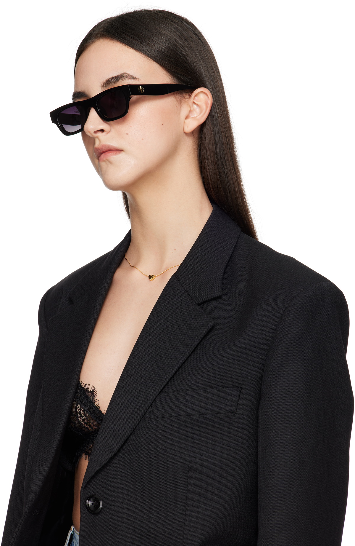 ANINE BING Black Otis Sunglasses