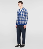 Gucci Reversible checked wool-blend cardigan