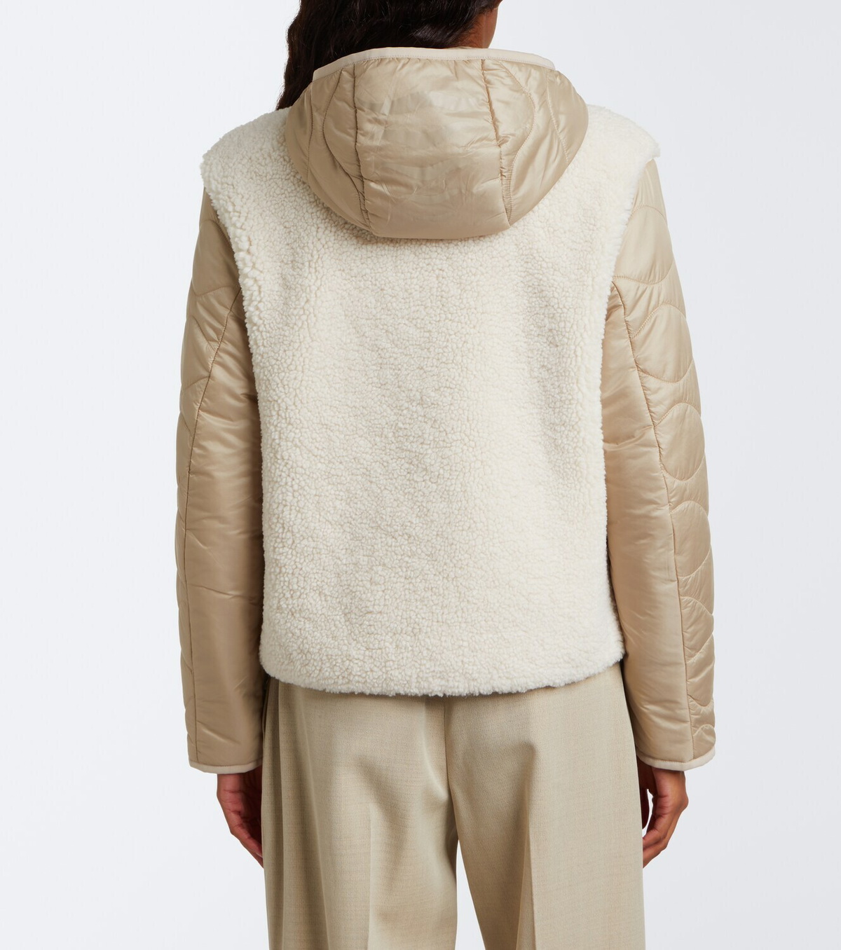 Bogner Bibi quilted teddy-trimmed jacket