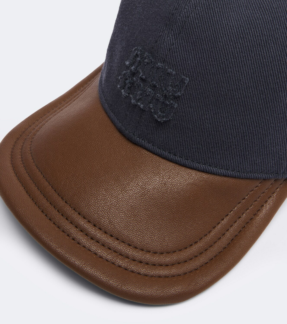 Miu Miu Leather and cotton gabardine baseball cap