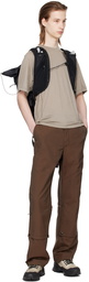 Goldwin 0 Taupe Paneled T-Shirt