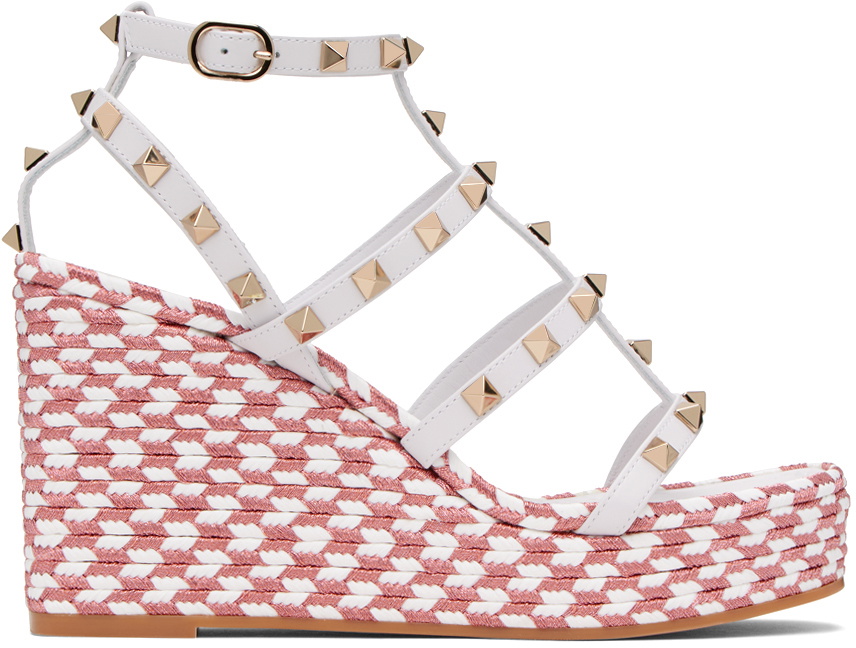 Valentino Garavani Pink Rockstud Heeled Sandals