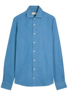 Aurélien Chambray Shirt Mid Blu