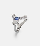 Yeprem Reign Supreme 18kt white gold ring with sapphire and diamonds