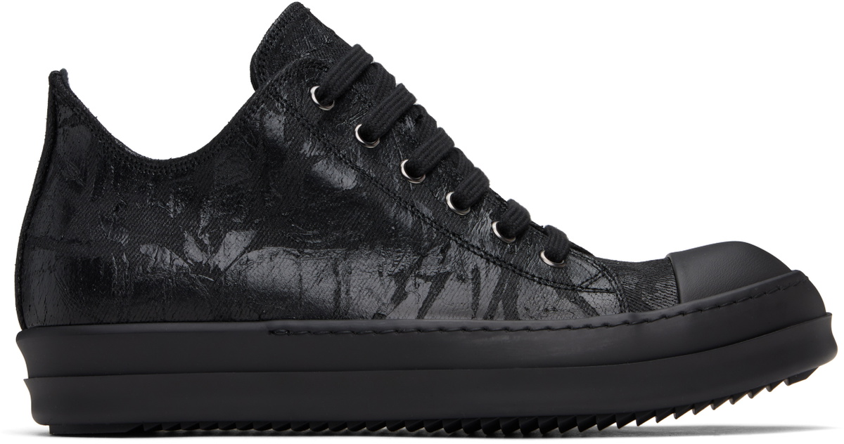 Rick Owens DRKSHDW Black Hollywood Low Sneaks Sneakers Rick Owens