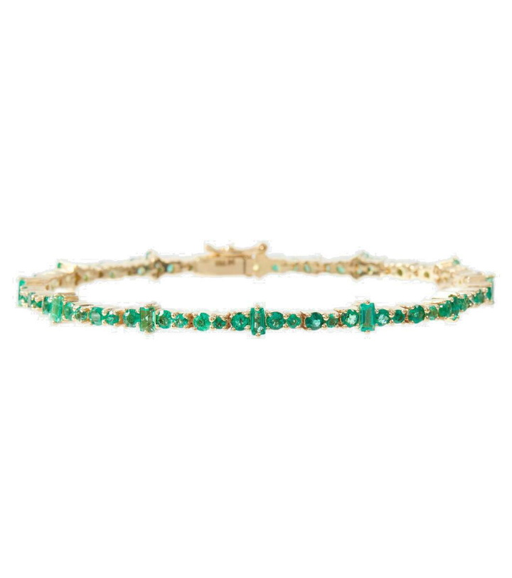 Photo: Ileana Makri Rivulet 18kt gold bracelet with emeralds