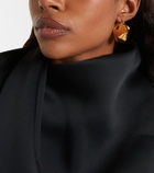 Khaite Lotus 18kt gold-plated earrings