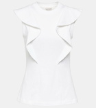 Alexander McQueen Ruffled cotton top