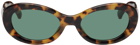 Dries Van Noten Tortoiseshell Linda Farrow Edition 211 C2 Sunglasses