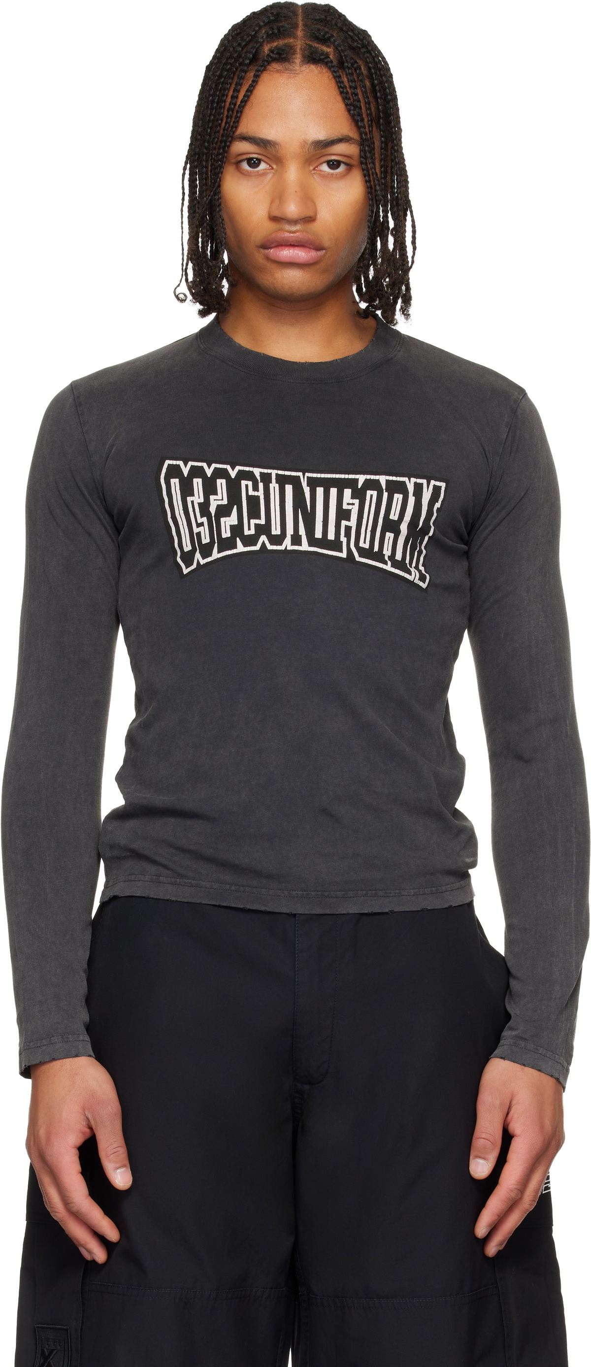 032c Black One Dollar Bill Tight Longsleeve T-shirt