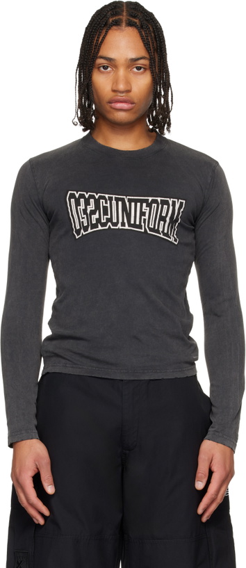 Photo: 032c Black One Dollar Bill Tight Longsleeve T-shirt