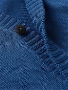 Corridor - Bukhari Embroidered Pima Cotton Cardigan - Blue