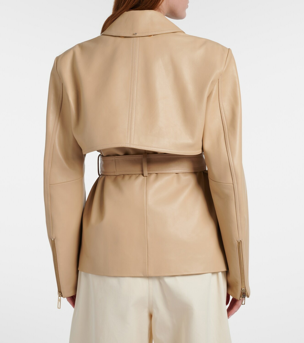 Sportmax Stenzone convertible leather jacket