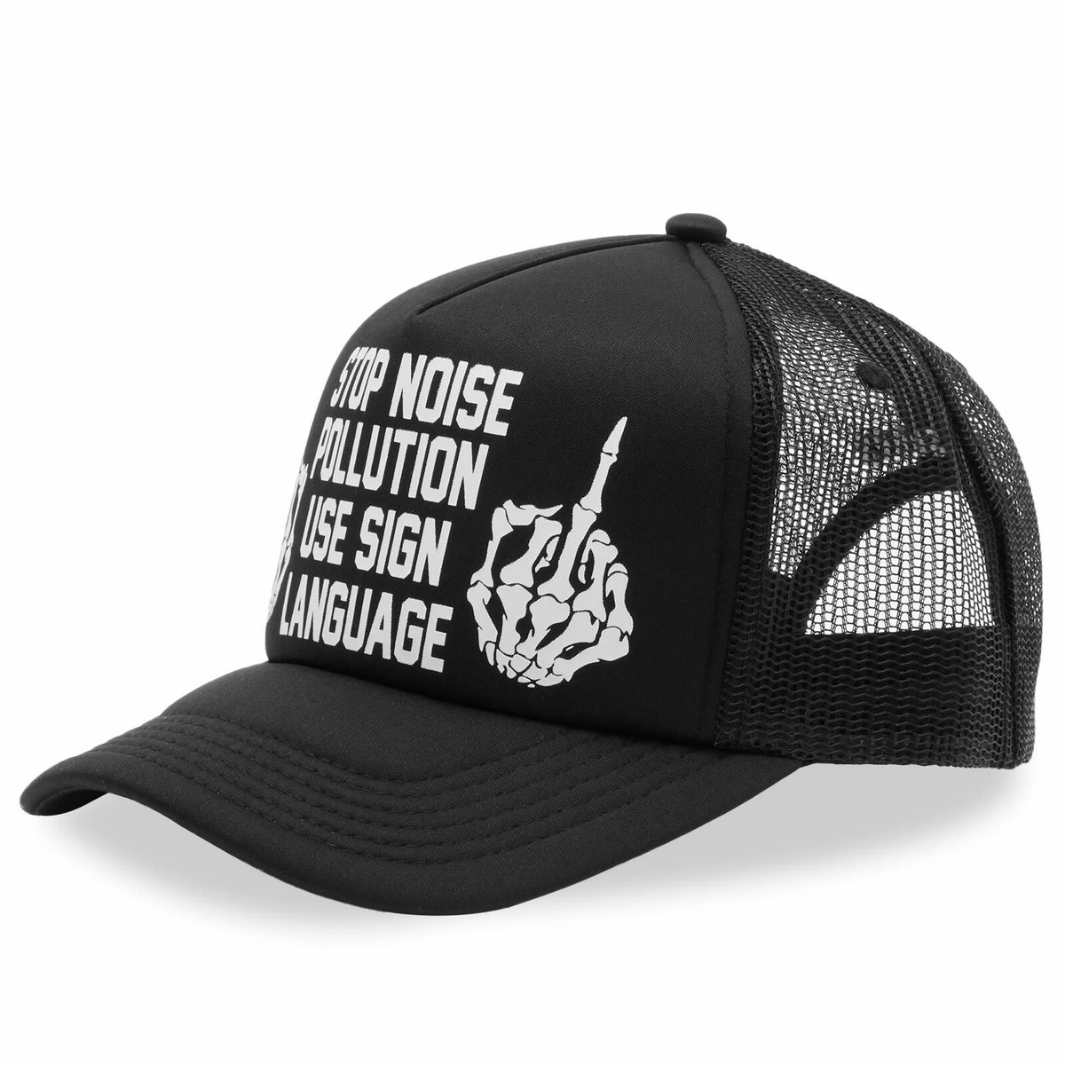 Pleasures Men's Pollution Trucker Cap in Black 